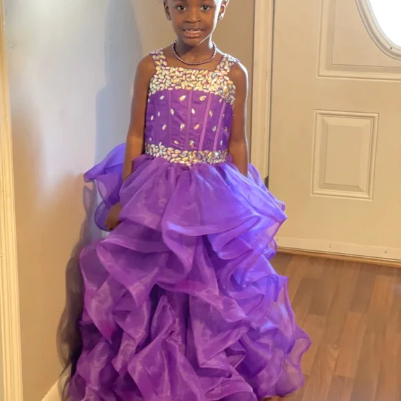 Purple Pagent Dress - Picture 2 of 3